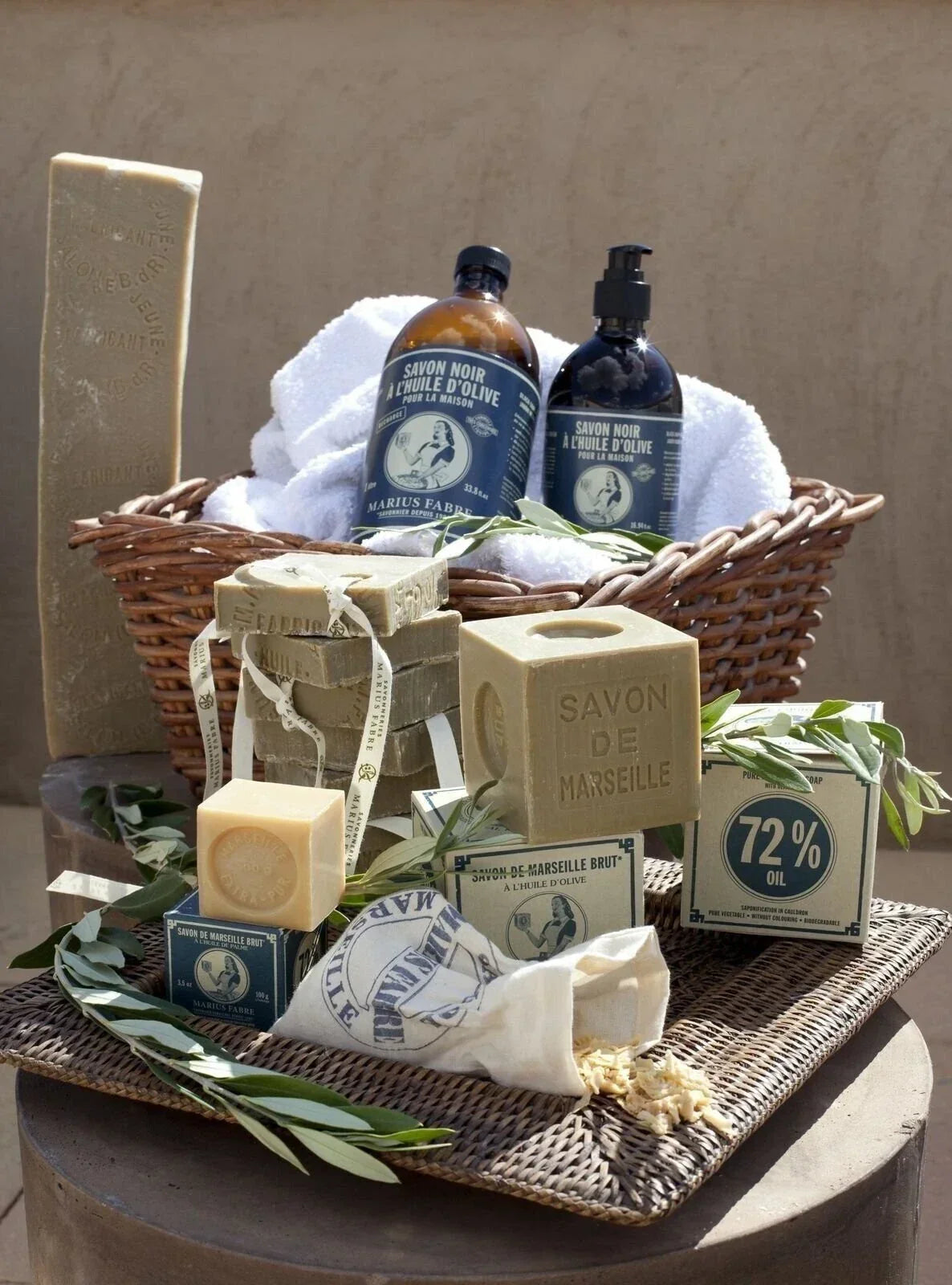 Marius Fabre Olive Oil Soap on Rotary Holder for Wall-Mounted Marseille soap...
